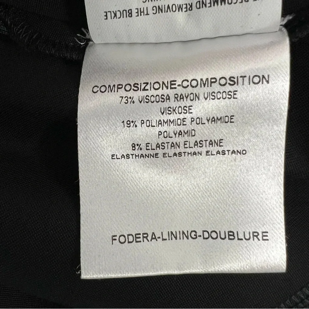 GUCCI Fitted Sleeveless V-neck Bamboo Belted Sheath Dress Black Luxury Size M - Picture 9 of 12